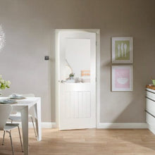 Load image into Gallery viewer, Suffolk Internal White Primed Door with Clear Glass - XL Joinery
