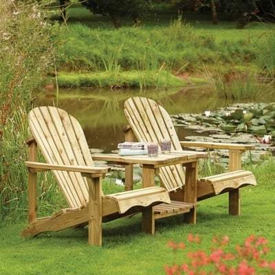 Softwood Adirondack Companion Seat - Rowlinson Outdoor & Garden