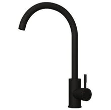 Load image into Gallery viewer, Tivoli Matt Black Kitchen Mixer Tap w/ Swivel Spout - Swan Neck - Ellsi
