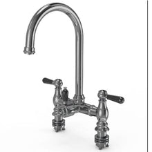 Load image into Gallery viewer, Traditional Bridge 3-in-1 Boiling Hot Water Kitchen Tap w/ Black Ceramic Levers - Ellsi
