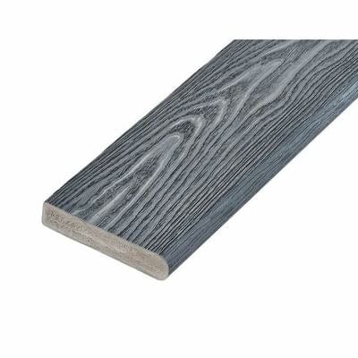 Cladco Capstock PVC-ASA Premium Woodgrain Effect Bullnose Decking Board 150mm x 32mm x 3.6m - All Colours