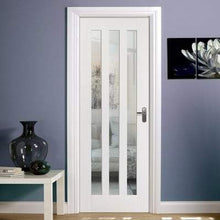 Load image into Gallery viewer, Utah White Primed 3 Glazed Clear Light Panels Interior Door - All Sizes - LPD Doors Doors
