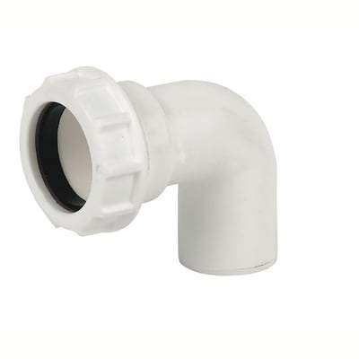 Compression Waste 90 Degree Conversion Bend - All Sizes - Floplast Drainage