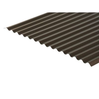 Cladco Corrugated 13/3 Profile PVC Plastisol Coated 0.7mm Metal Roof Sheet Van Dyke Brown - All Sizes - Cladco