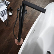 Load image into Gallery viewer, Velar Freestanding Bath Shower Mixer - Black - Aqua
