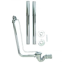 Load image into Gallery viewer, Traditional Exposed Bath Waste Kit with P-Trap &amp; Pipe Shrouds - Aqua

