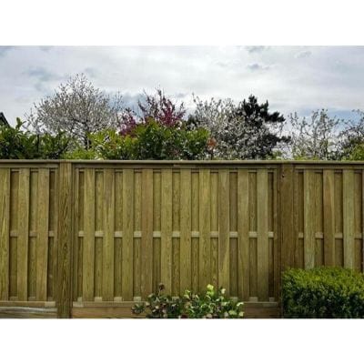 Level Top Hit and Miss Fence Panel (Vertical Boards) - All Sizes - Jacksons Fencing