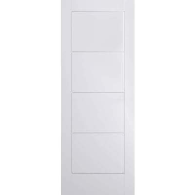 Ladder Moulded White Primed 4 Panel Interior Door - All Sizes - LPD Doors Doors