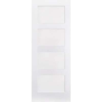 Shaker White Primed 4 Panel Interior Door - All Sizes - LPD Doors Doors