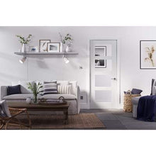 Load image into Gallery viewer, Shaker White Primed 4 Glazed Clear Light Panels Interior Door - All Sizes - LPD Doors Doors

