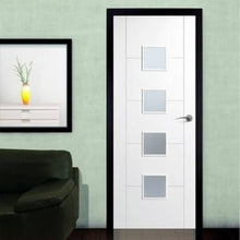 Load image into Gallery viewer, Vancouver White Primed 4 Glazed Frosted Light Panels Interior Door - All Sizes - LPD Doors Doors

