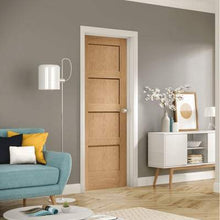 Load image into Gallery viewer, LPD Oak Shaker 4 Panel Pre-Finished Internal Fire Door FD30 - All Sizes - LPD Doors Doors
